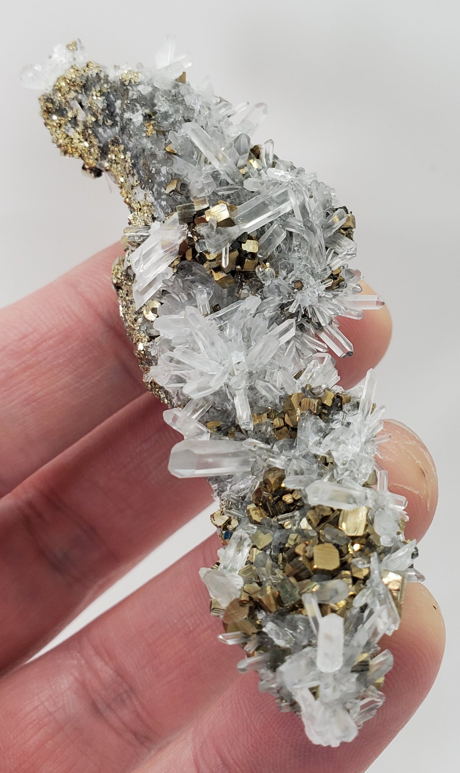 Pyrite on Quartz