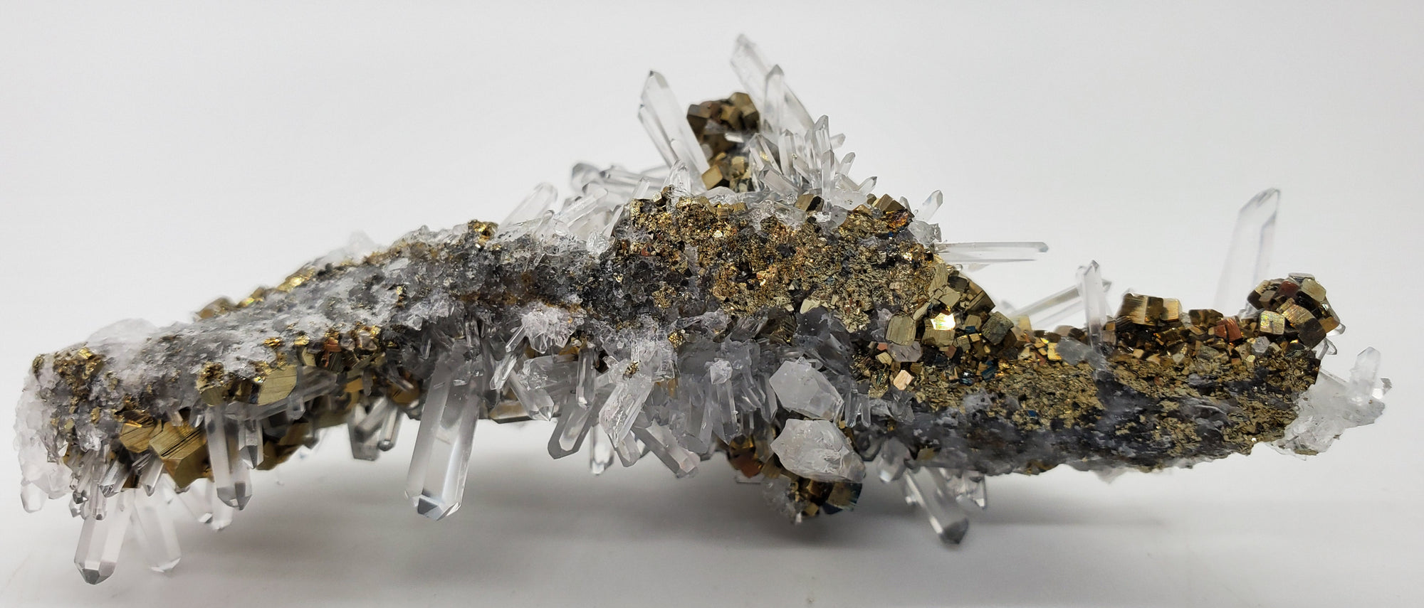 Pyrite on Quartz