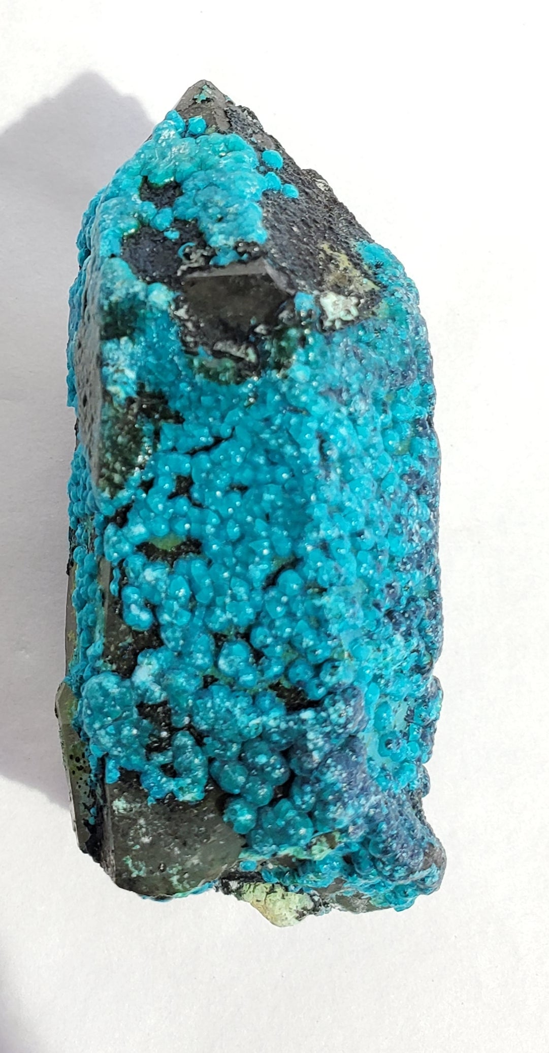 Chrysocolla over Quartz from Peru