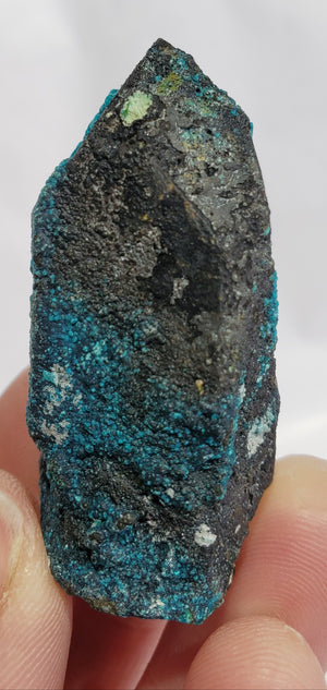 Chrysocolla over Quartz from Peru