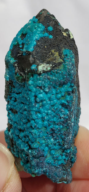 Chrysocolla over Quartz from Peru