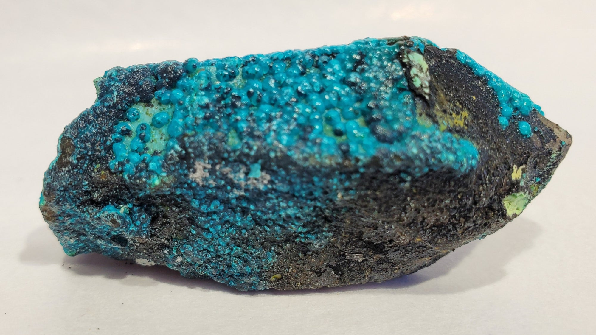 Chrysocolla over Quartz from Peru