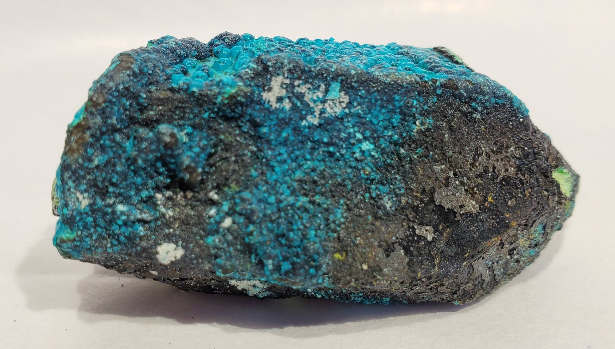 Chrysocolla over Quartz from Peru