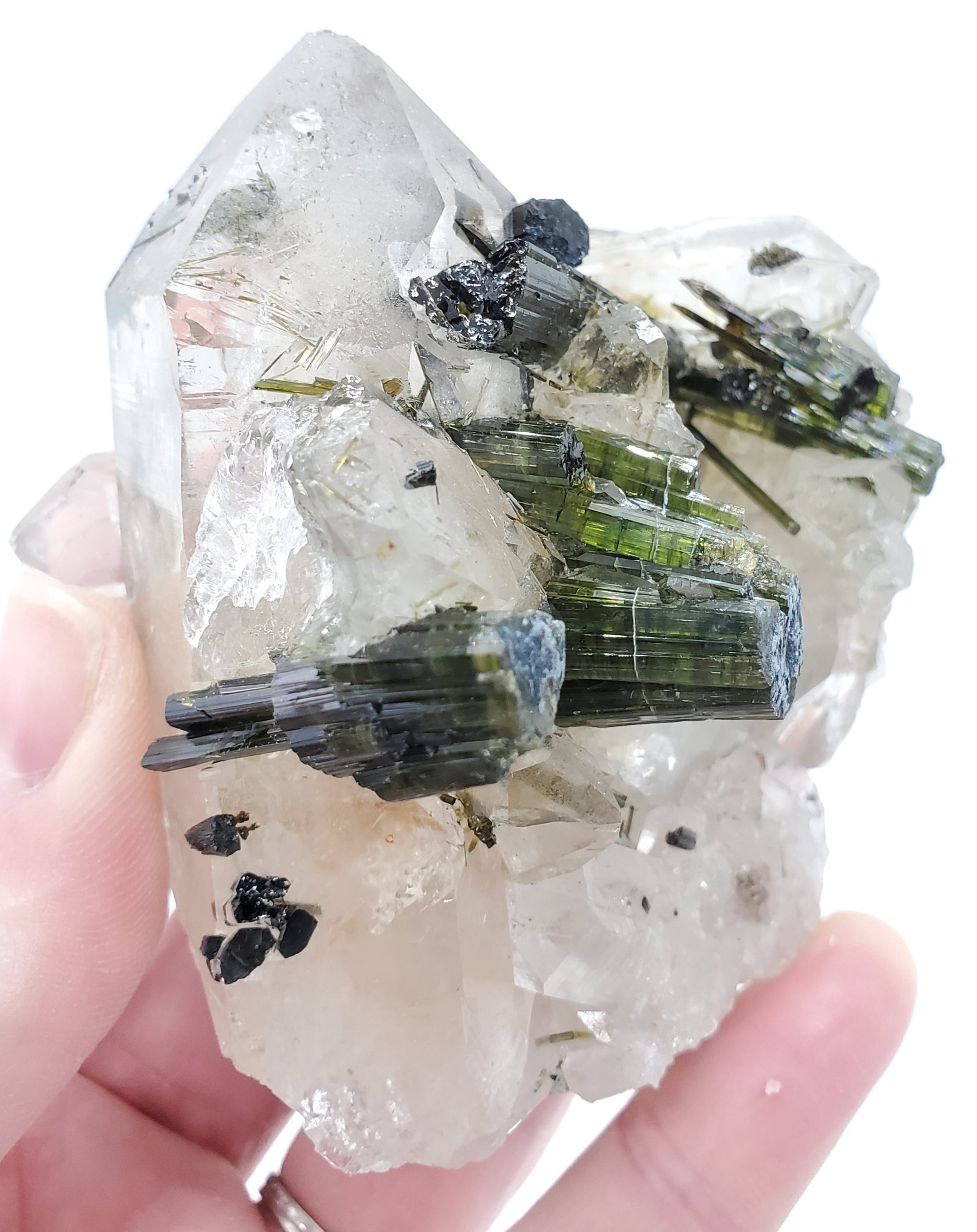 Verdelite Tourmaline in Quartz