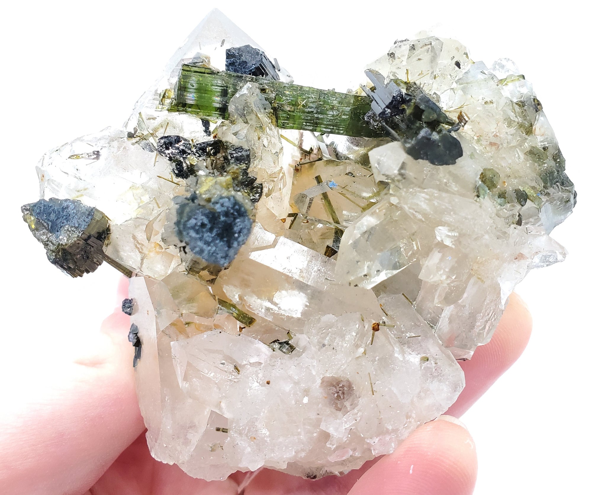 Verdelite Tourmaline in Quartz