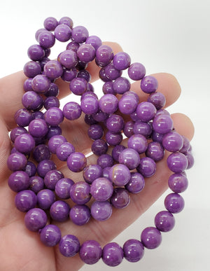 Phosphosiderite Bead Bracelet 7mm