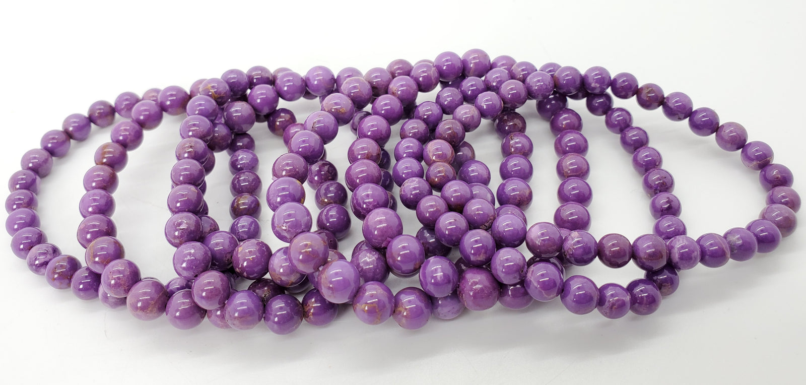 Phosphosiderite Bead Bracelet 7mm