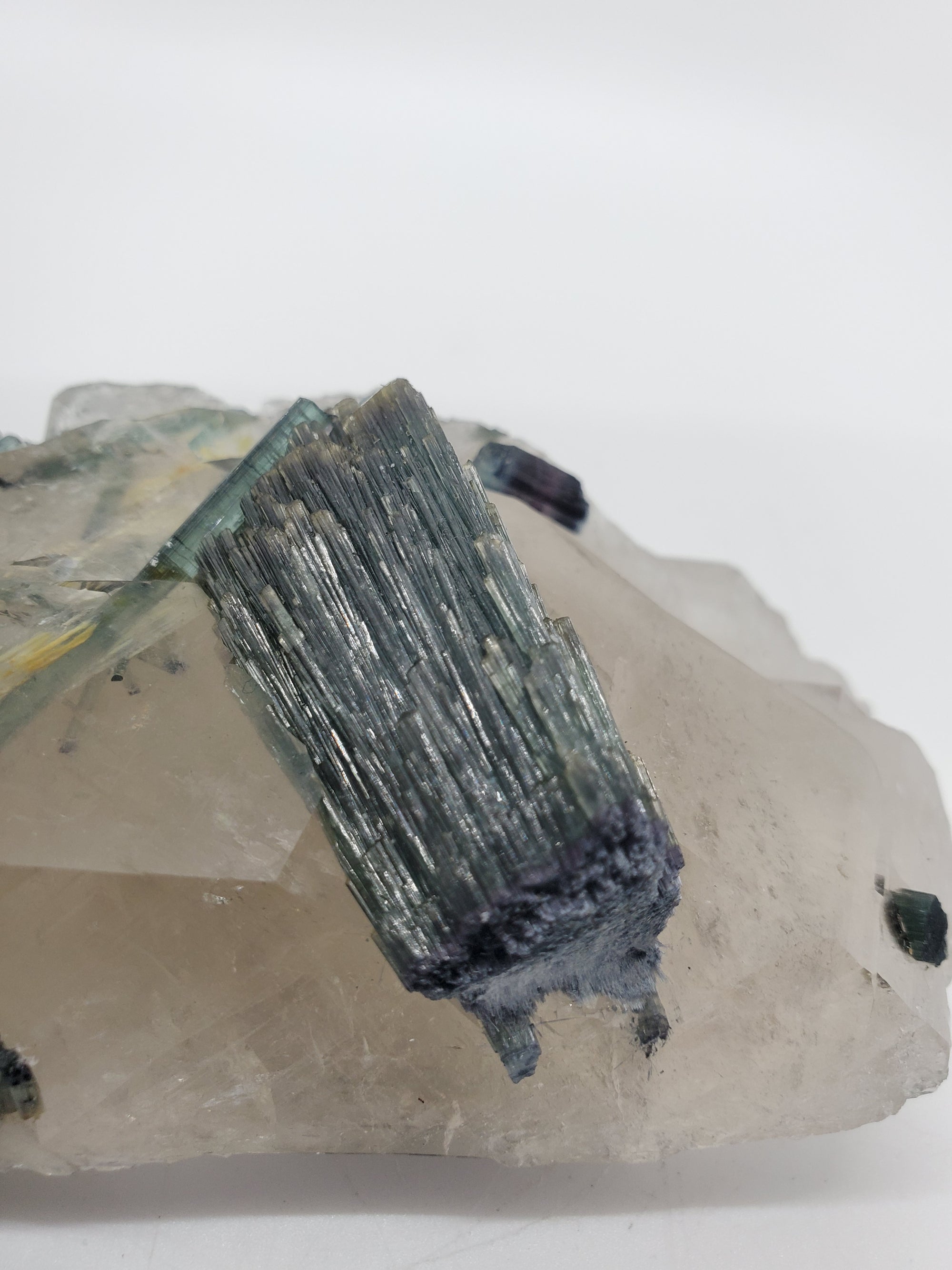 Indicolite Tourmaline with Quartz