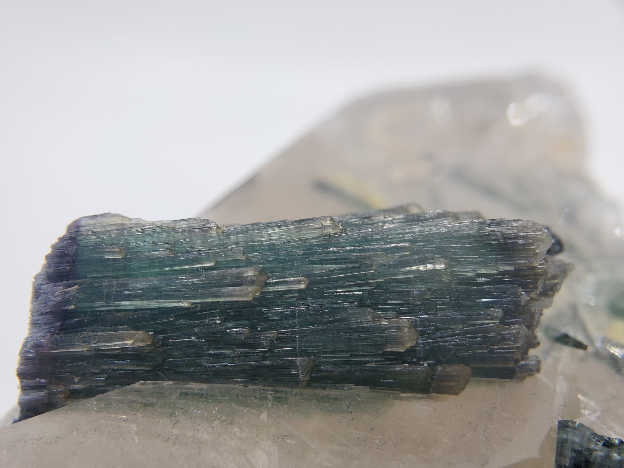Indicolite Tourmaline with Quartz