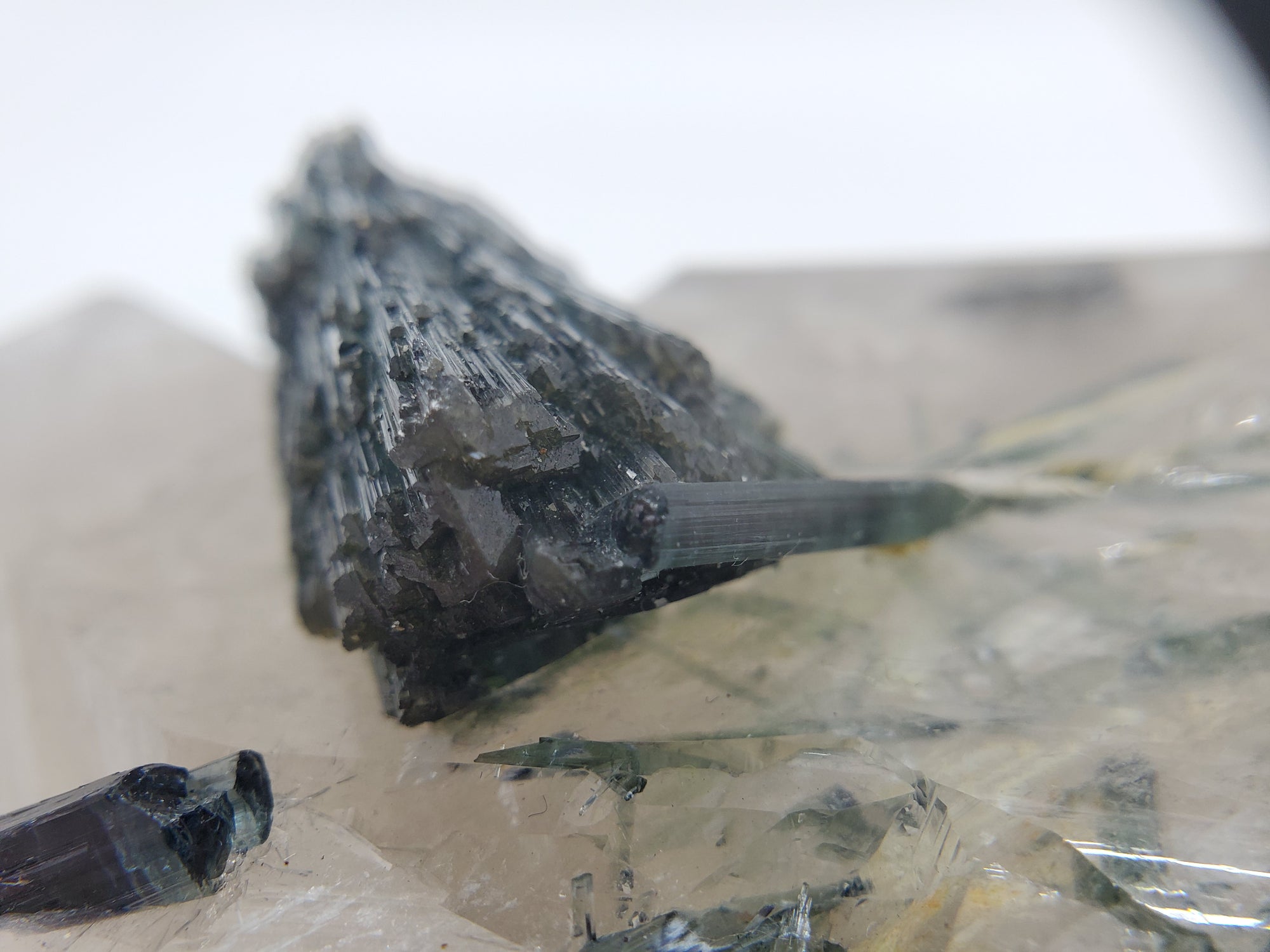 Indicolite Tourmaline with Quartz