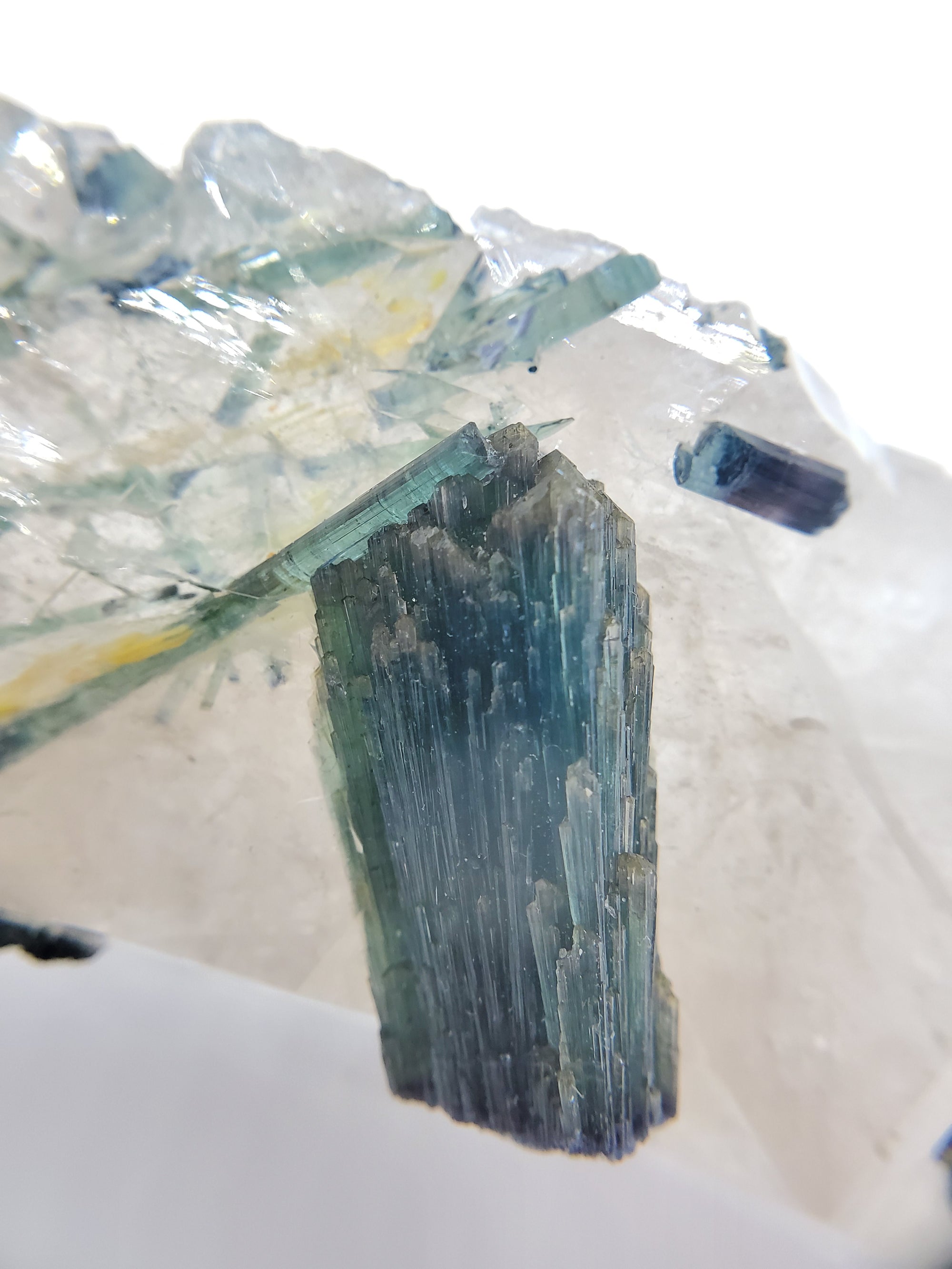 Indicolite Tourmaline with Quartz