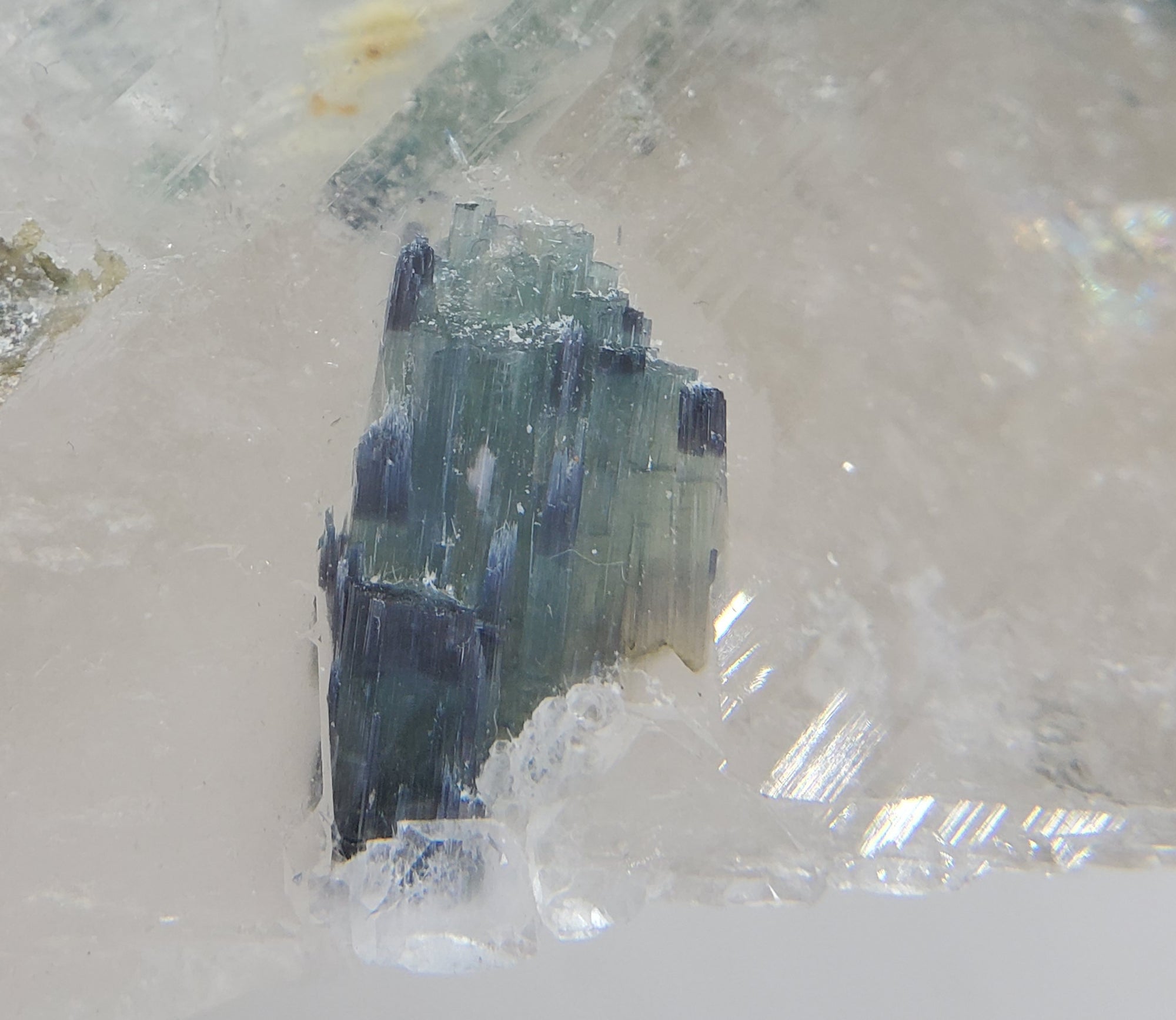 Indicolite Tourmaline with Quartz