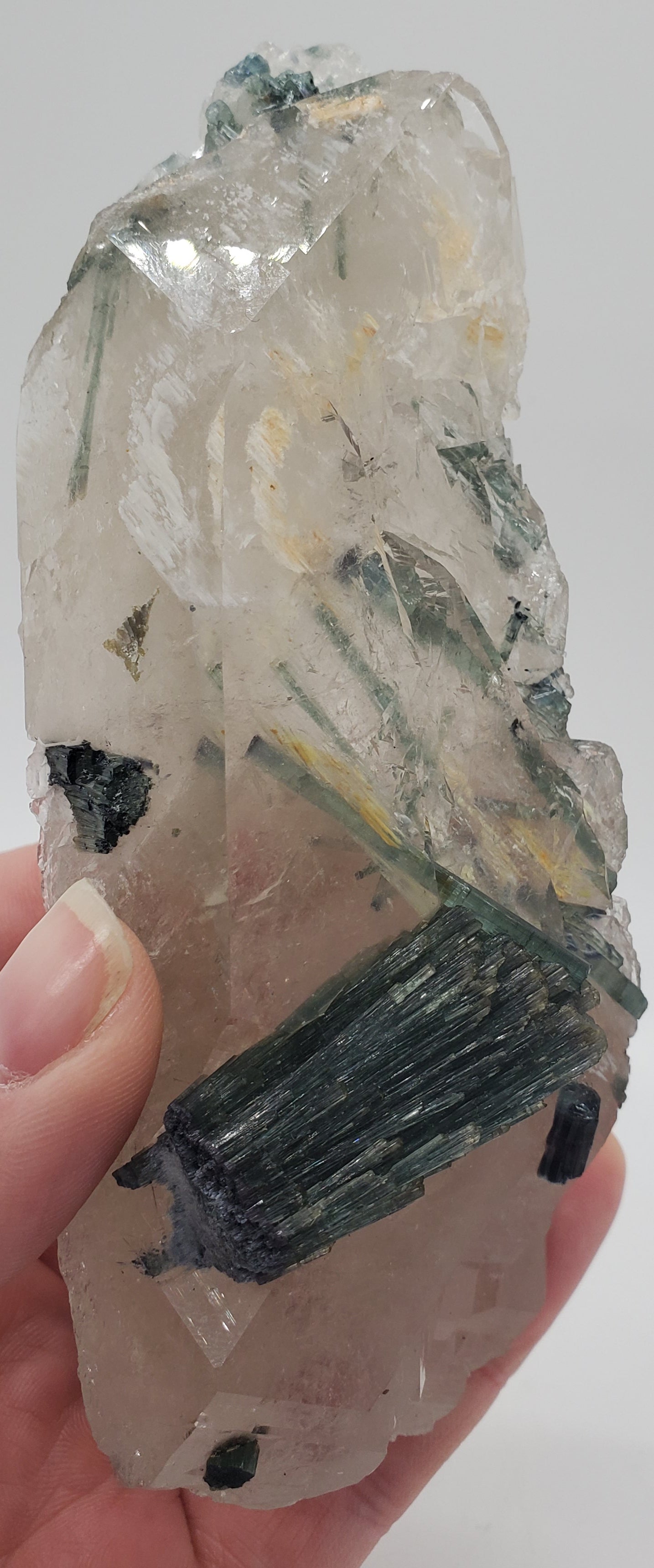 Indicolite Tourmaline with Quartz