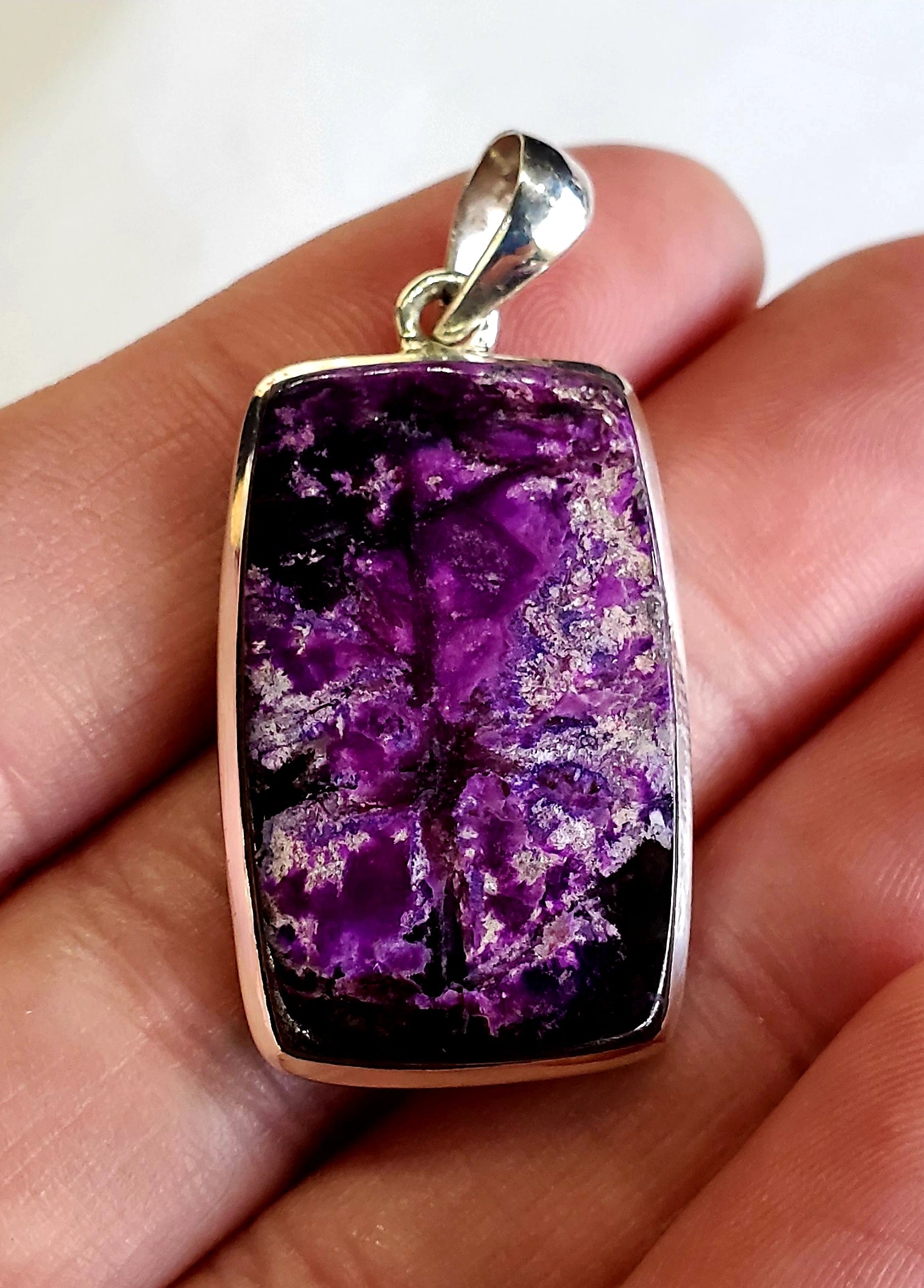 Sugilite Pendant in Sterling Silver