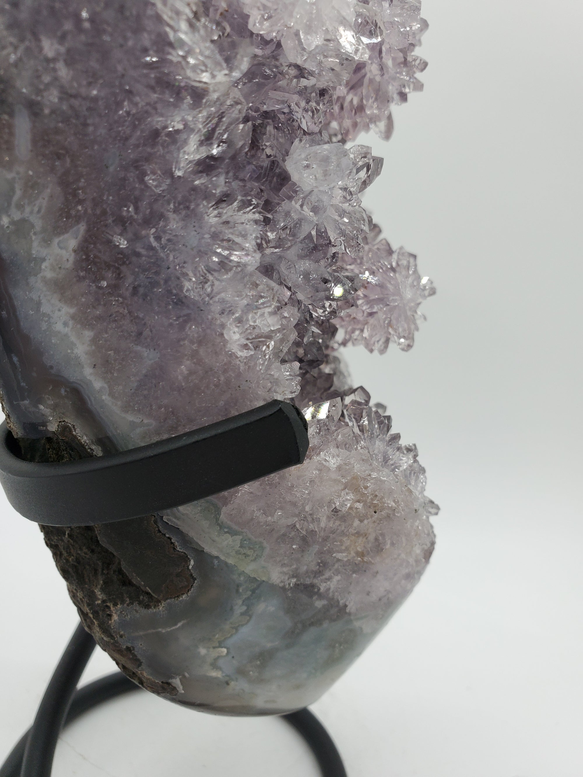 Amethyst Stalactite Formation on Custom Metal Stand (Uruguay)