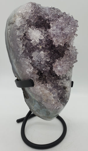 Amethyst Stalactite Formation on Custom Metal Stand (Uruguay)