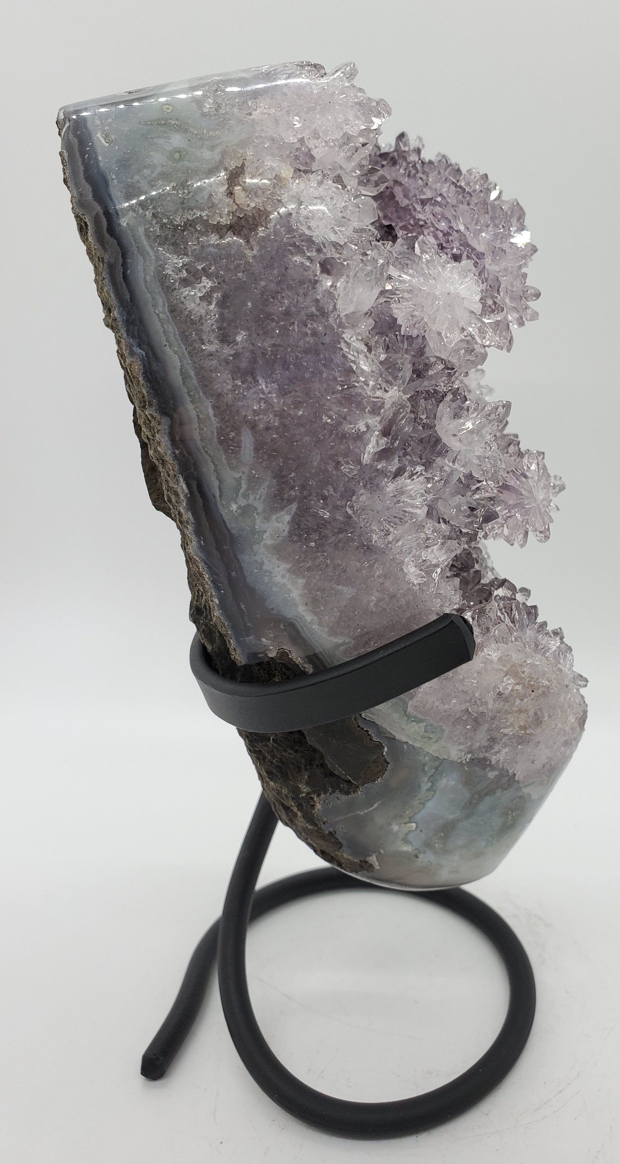 Amethyst Stalactite Formation on Custom Metal Stand (Uruguay)