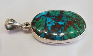 Chrysocolla Malachite Pendant