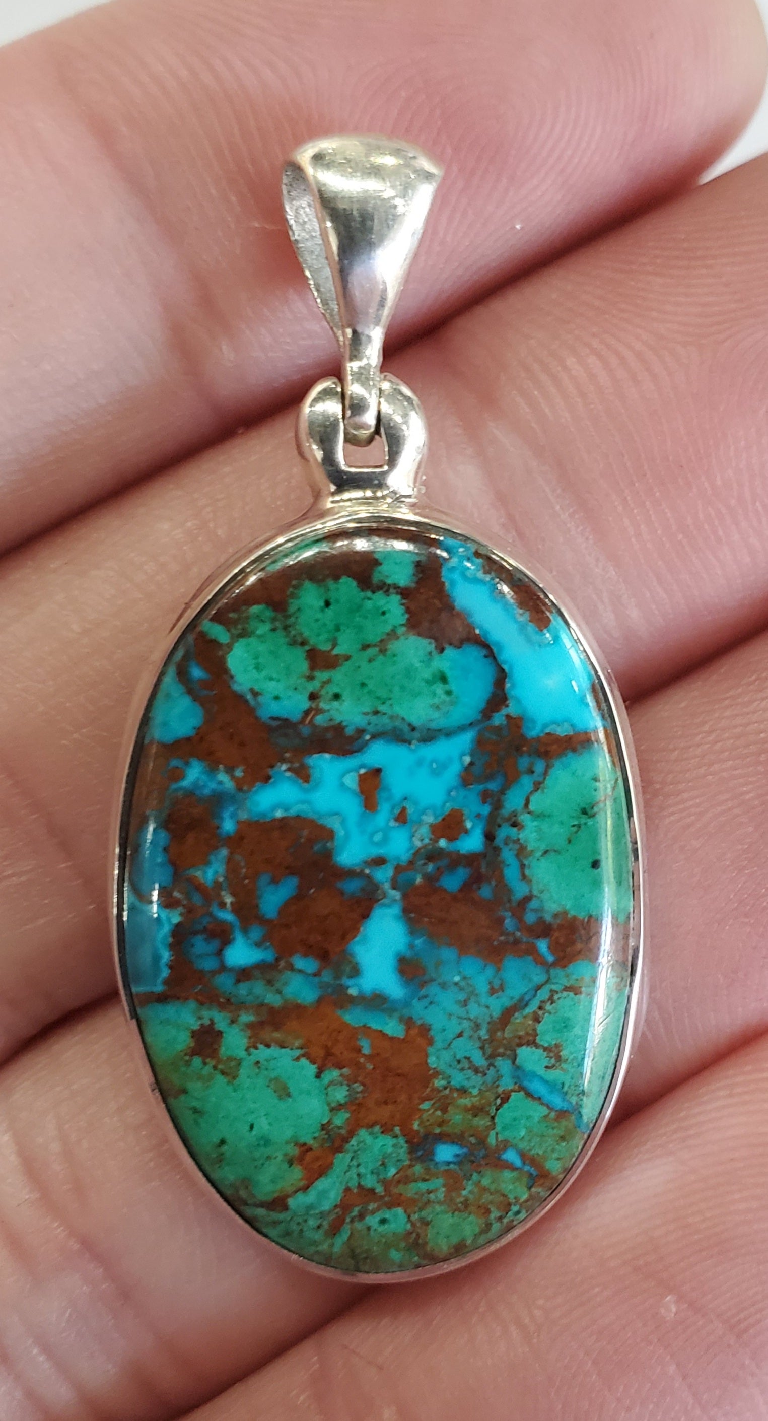 Chrysocolla Malachite Pendant