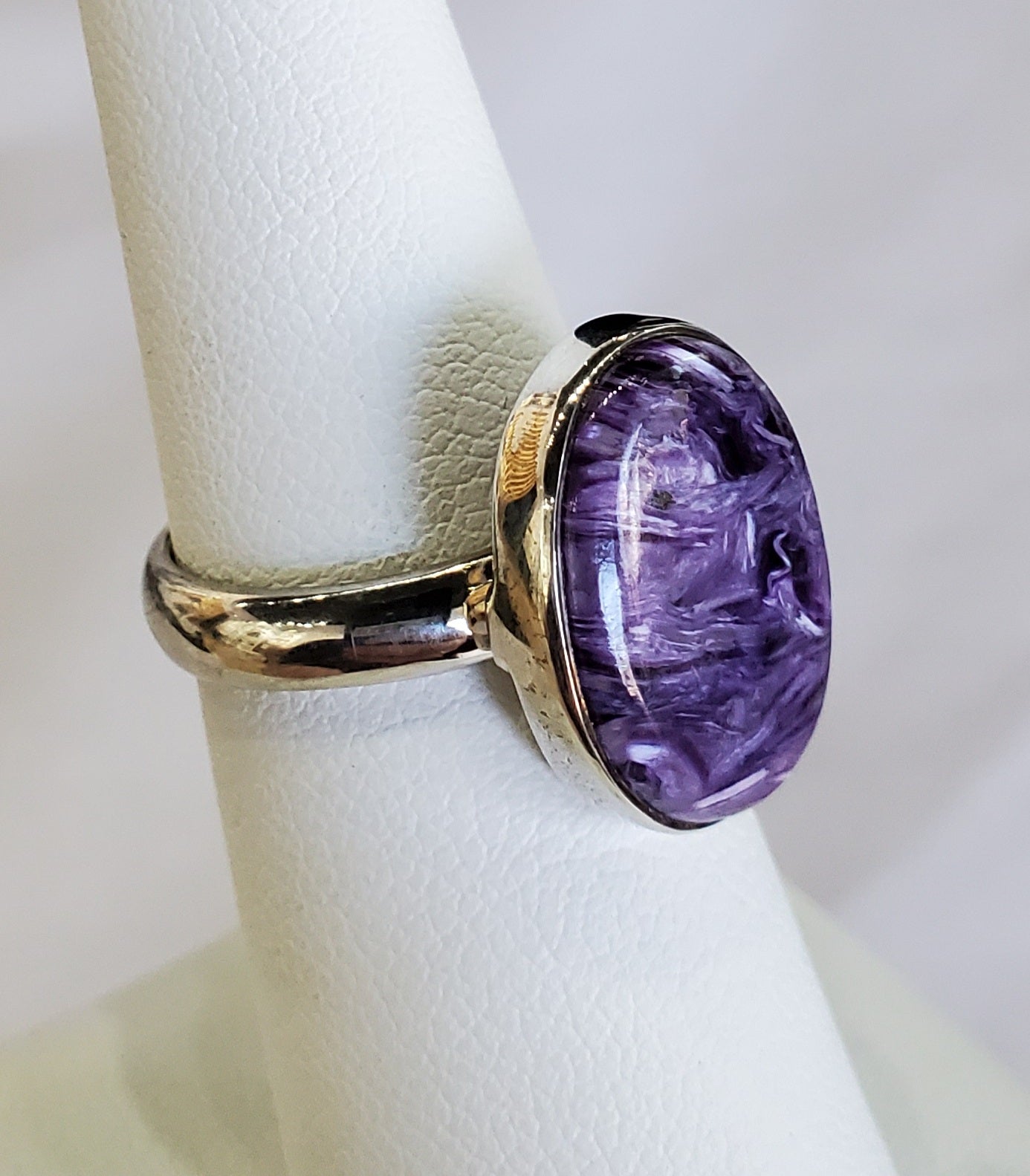 Charoite Ring in Sterling Silver