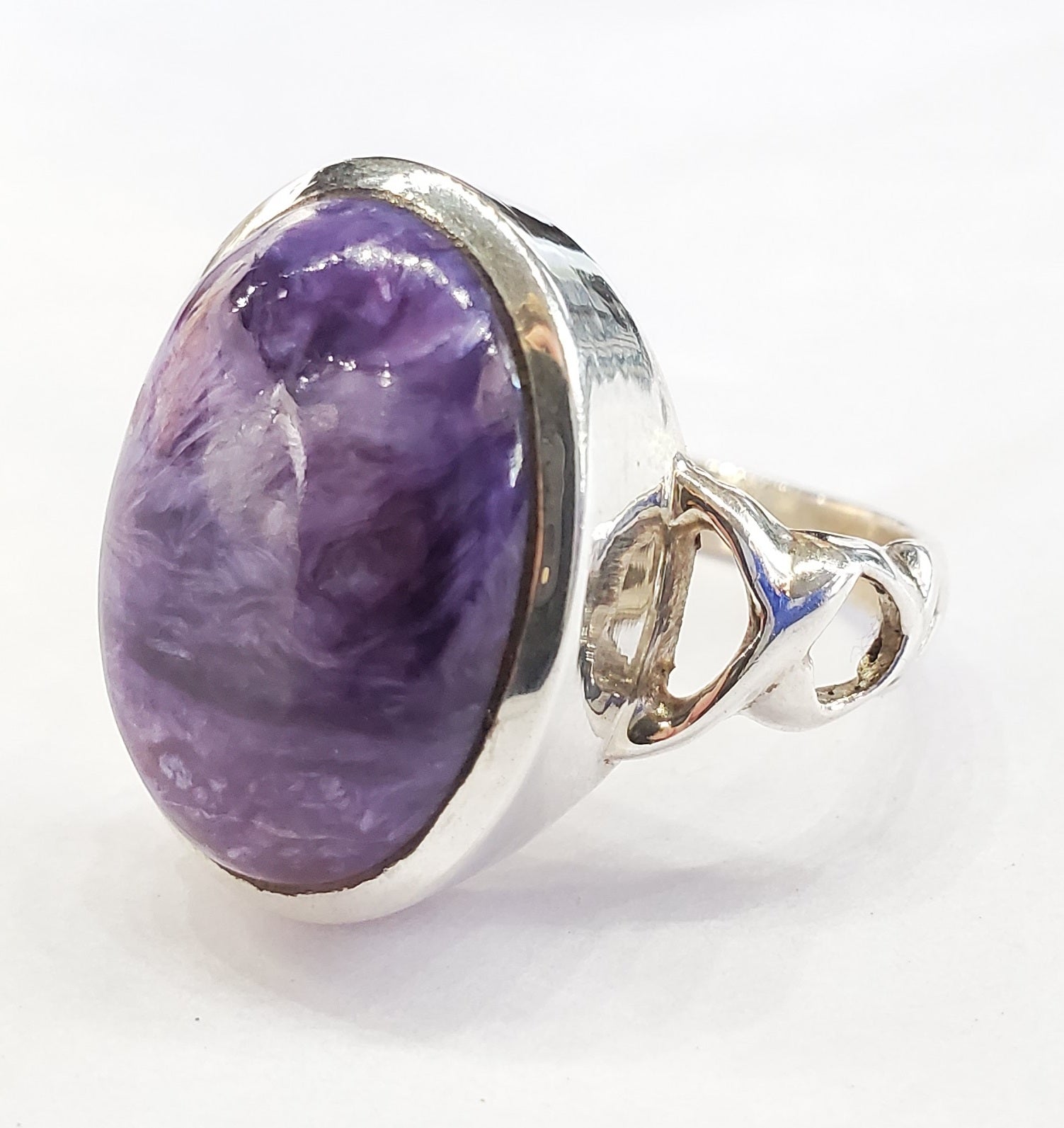 Charoite Ring in Sterling Silver