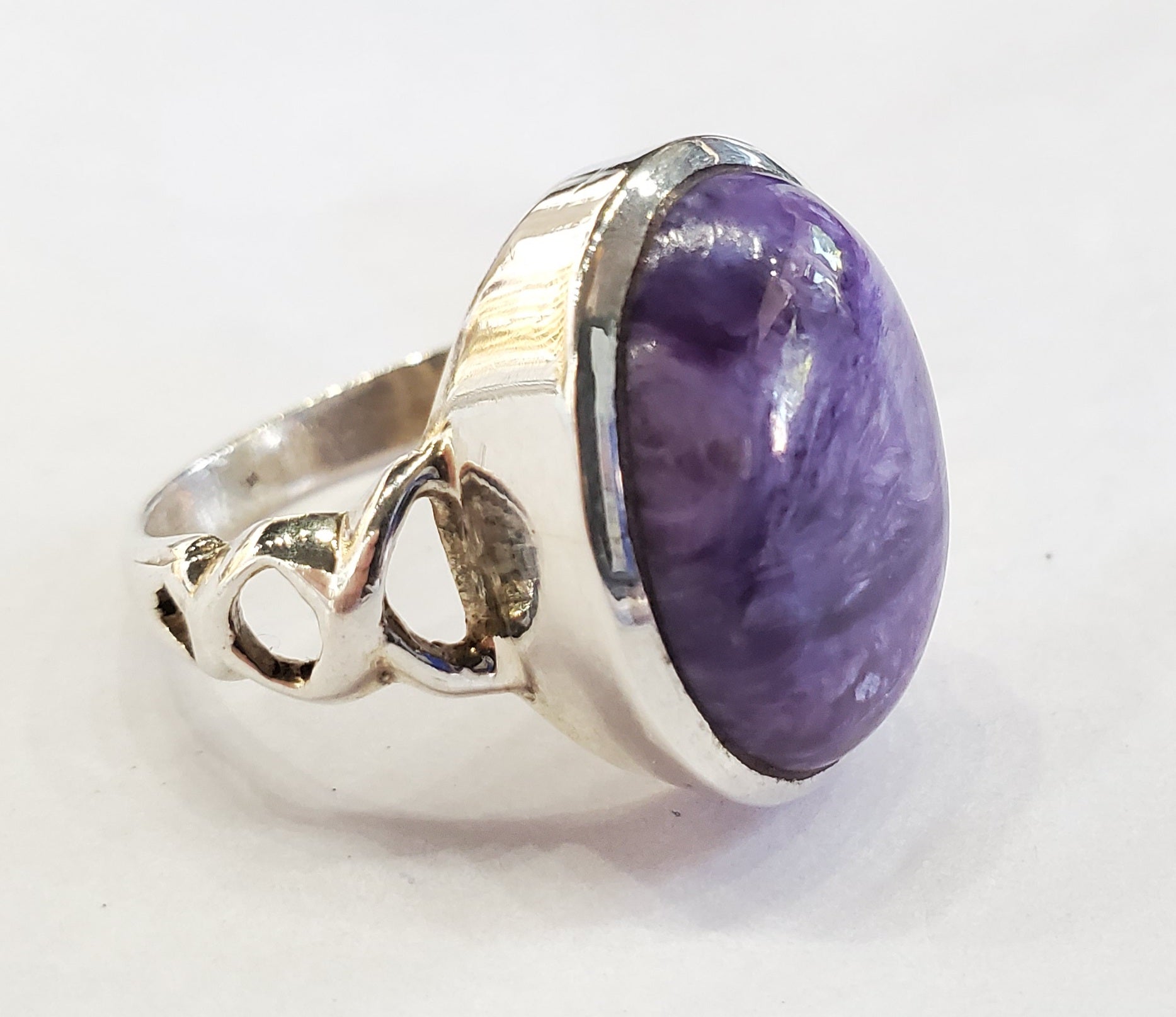 Charoite Ring in Sterling Silver