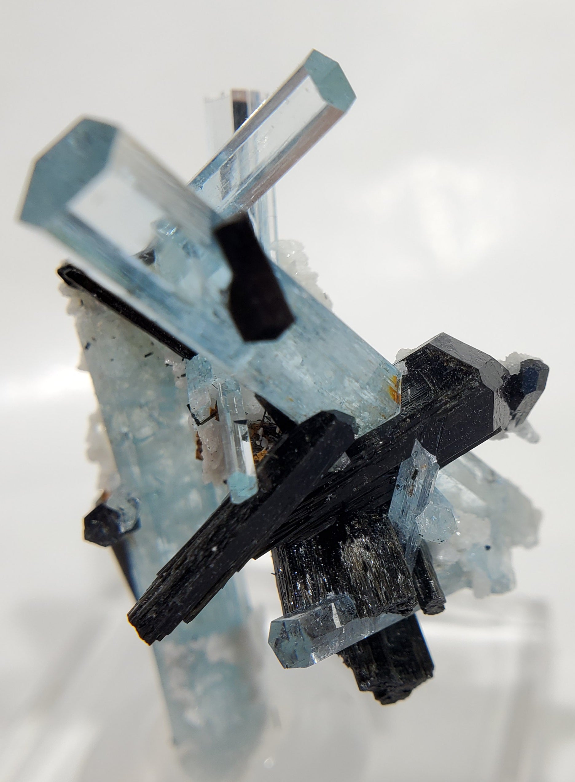 Aquamarine w/ Schorl Tourmaline, Namibia