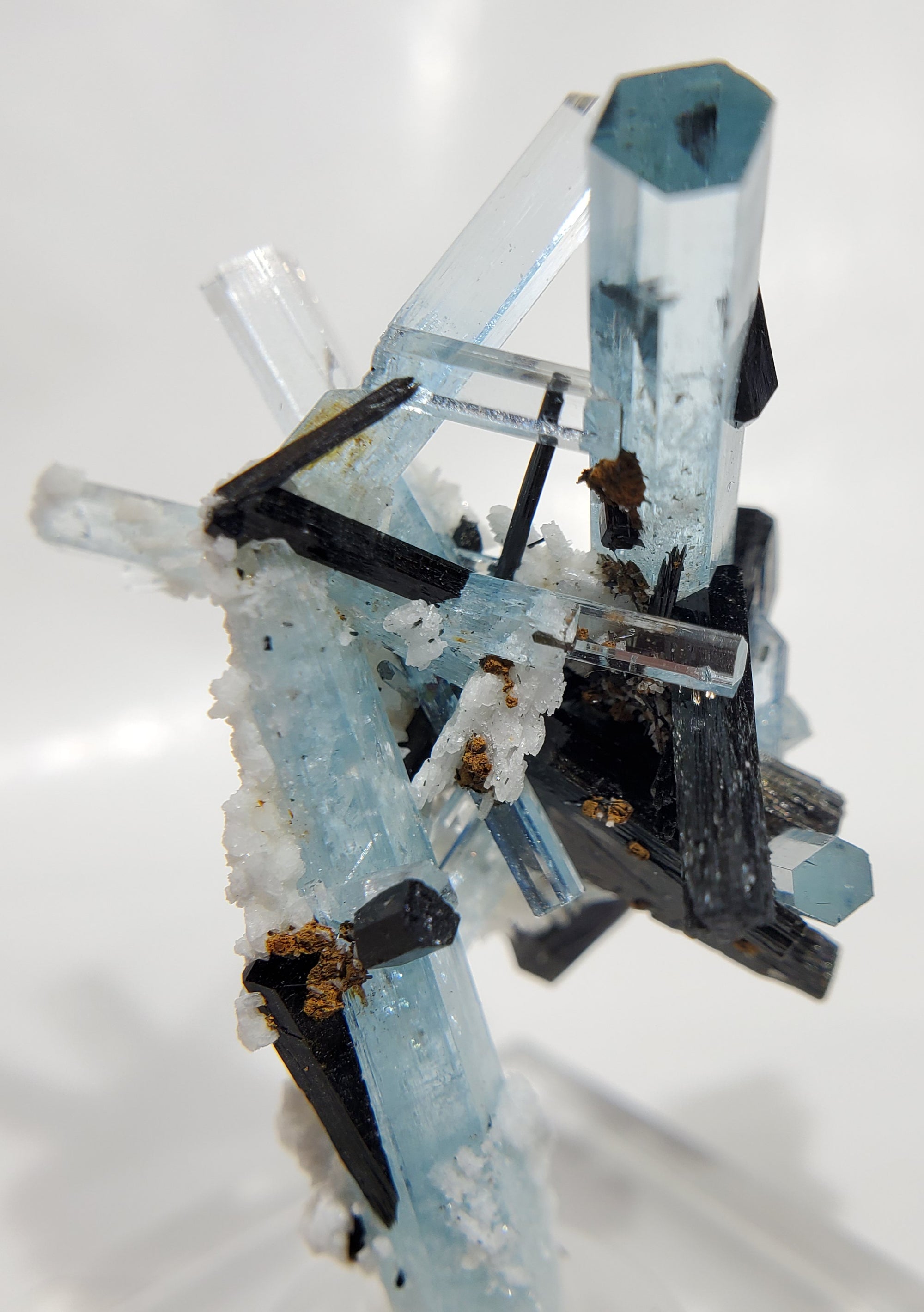 Aquamarine w/ Schorl Tourmaline, Namibia