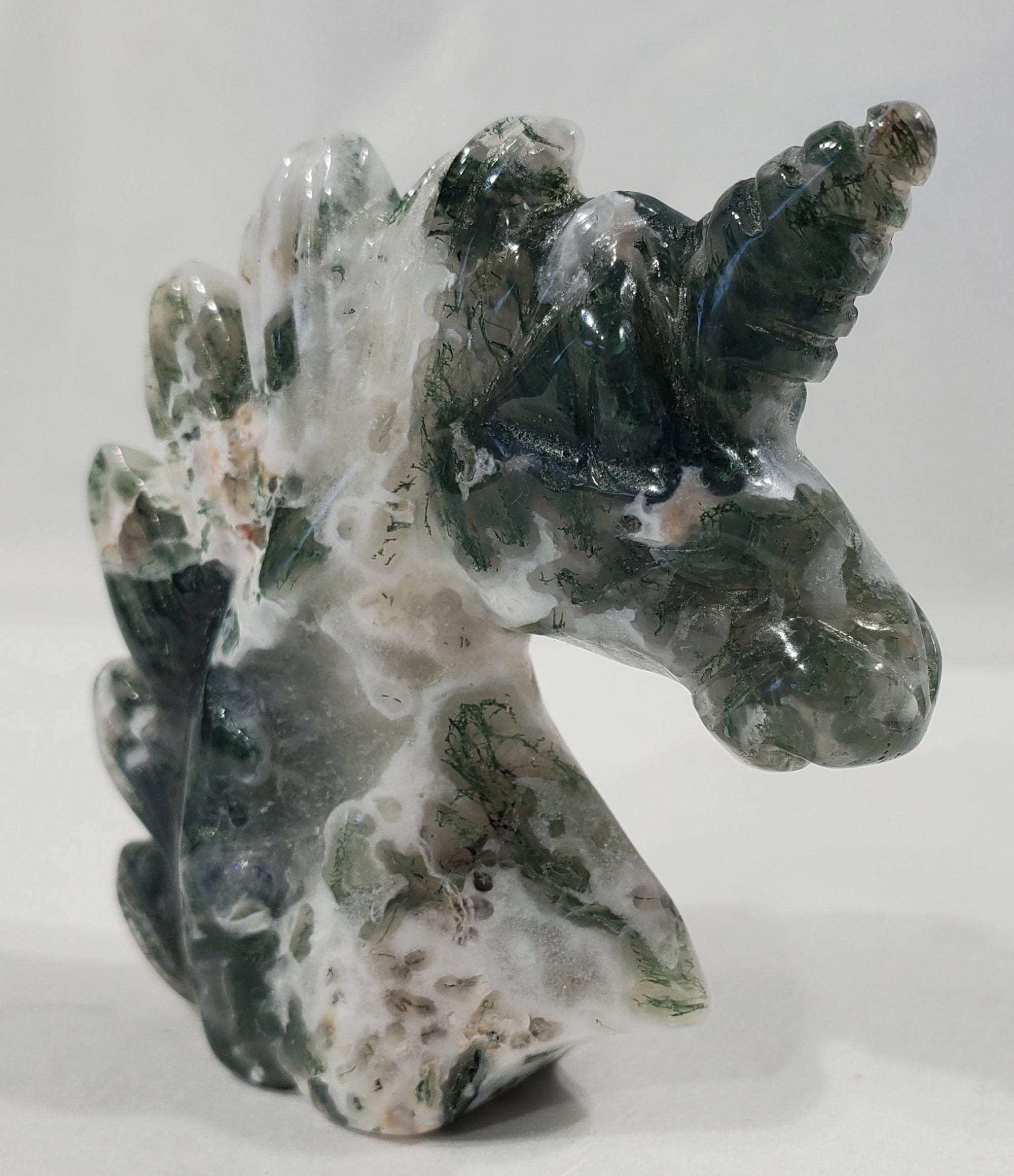 Moss Agate Unicorn
