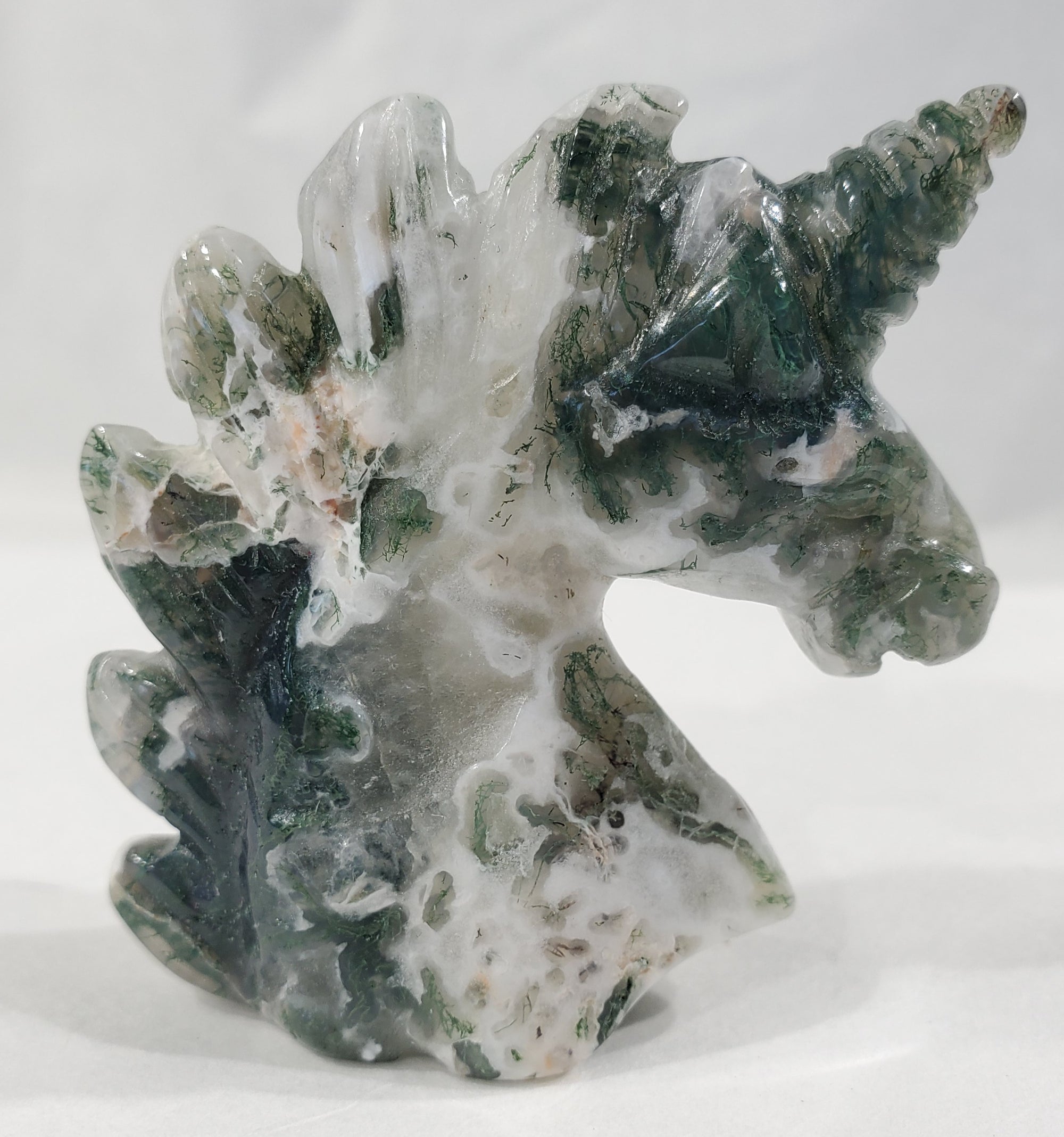 Moss Agate Unicorn