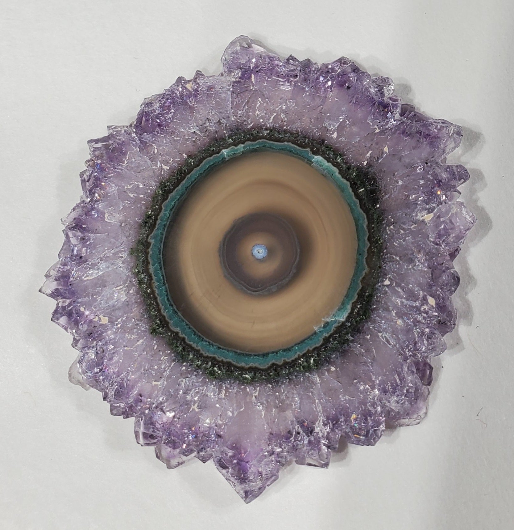 Amethyst Stalactite Slice, Uruguay