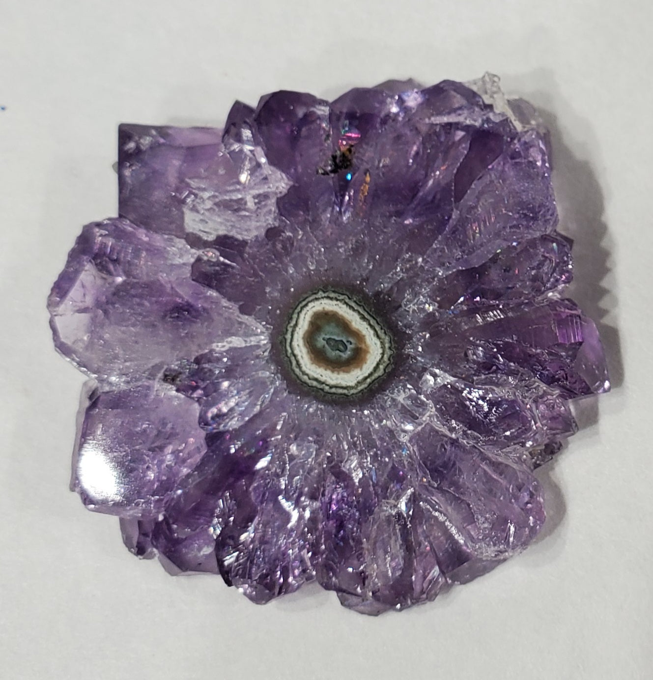 Amethyst Stalactite Slice, Uruguay