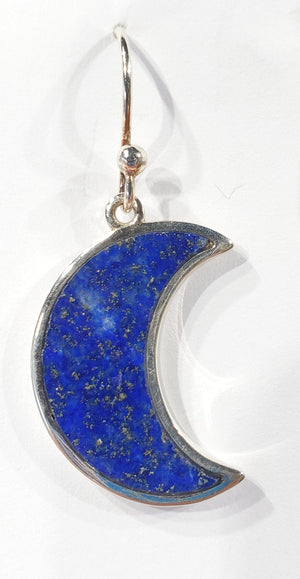 Lapis Lazuli Moon Earrings