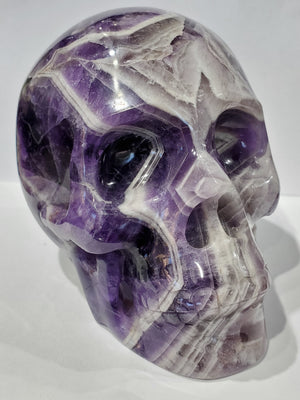 Chevron Amethyst Skull, 3 lbs