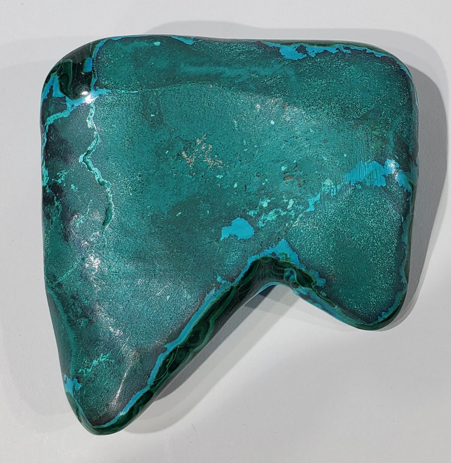 Polished Chrysocolla and Malachite, Congo