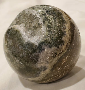 Ocean Jasper Sphere w/ Druzy Quartz, Madagascar