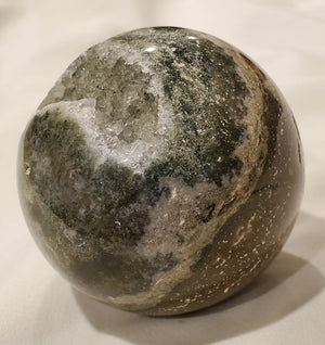 Ocean Jasper Sphere w/ Druzy Quartz, Madagascar