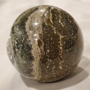 Ocean Jasper Sphere w/ Druzy Quartz, Madagascar