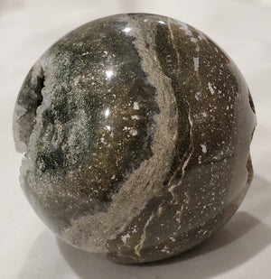 Ocean Jasper Sphere w/ Druzy Quartz, Madagascar