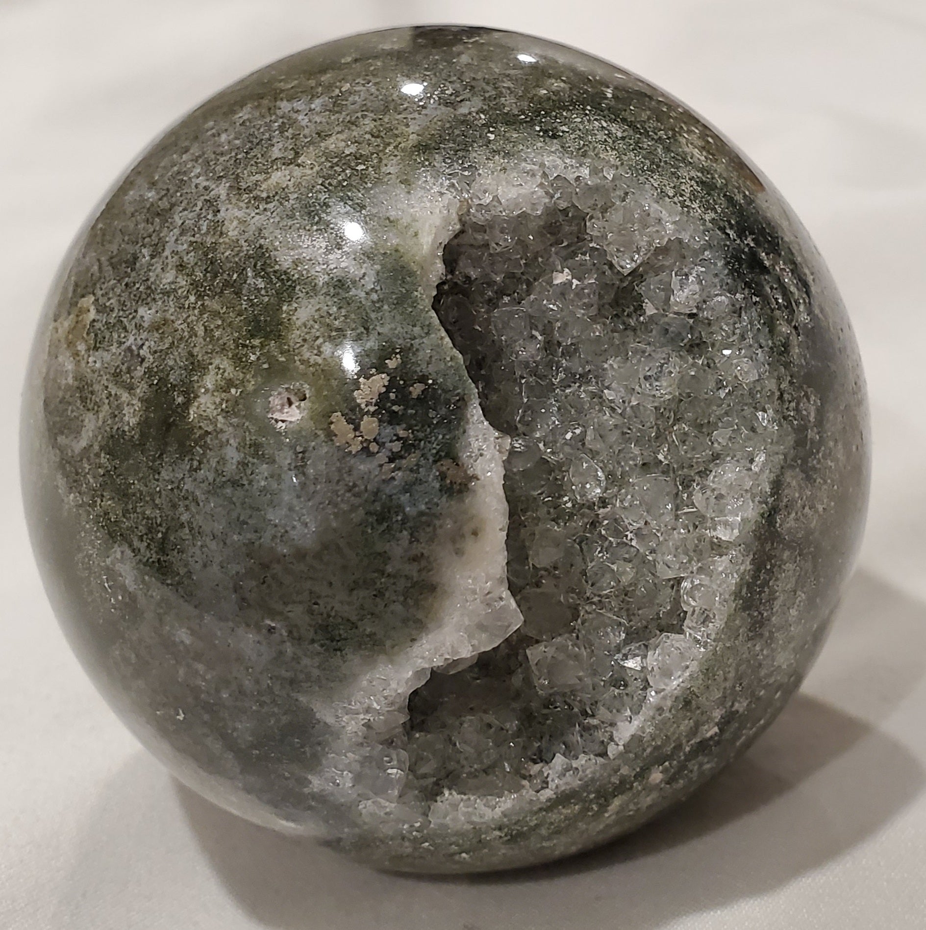 Ocean Jasper Sphere w/ Druzy Quartz, Madagascar