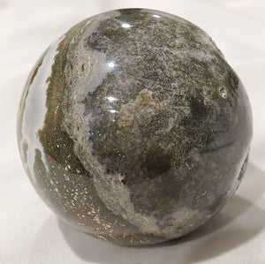 Ocean Jasper Sphere w/ Druzy Quartz, Madagascar