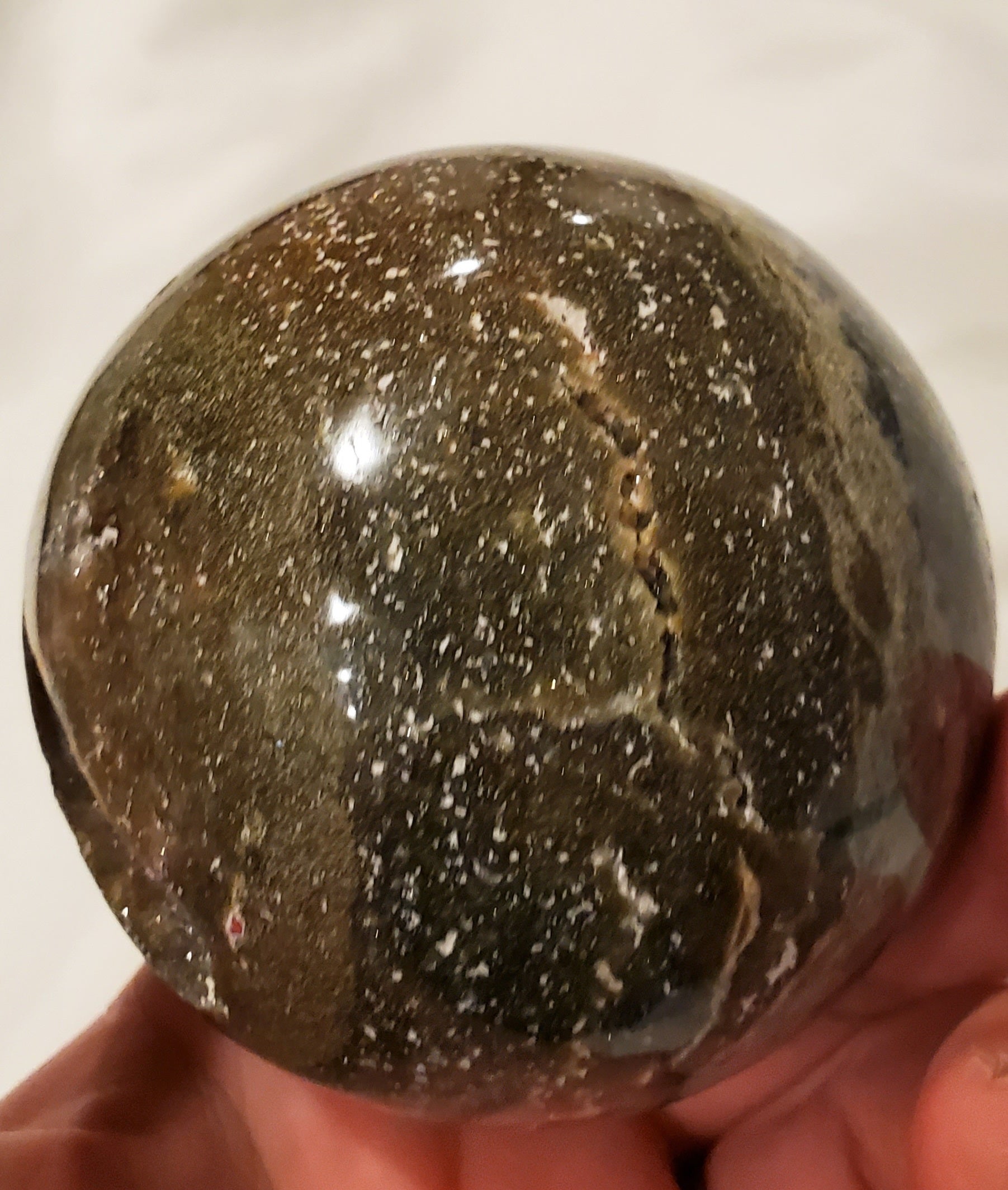Ocean Jasper Sphere w/ Druzy Quartz, Madagascar