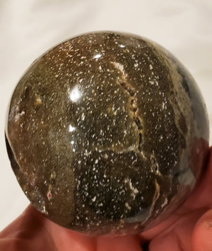 Ocean Jasper Sphere w/ Druzy Quartz, Madagascar