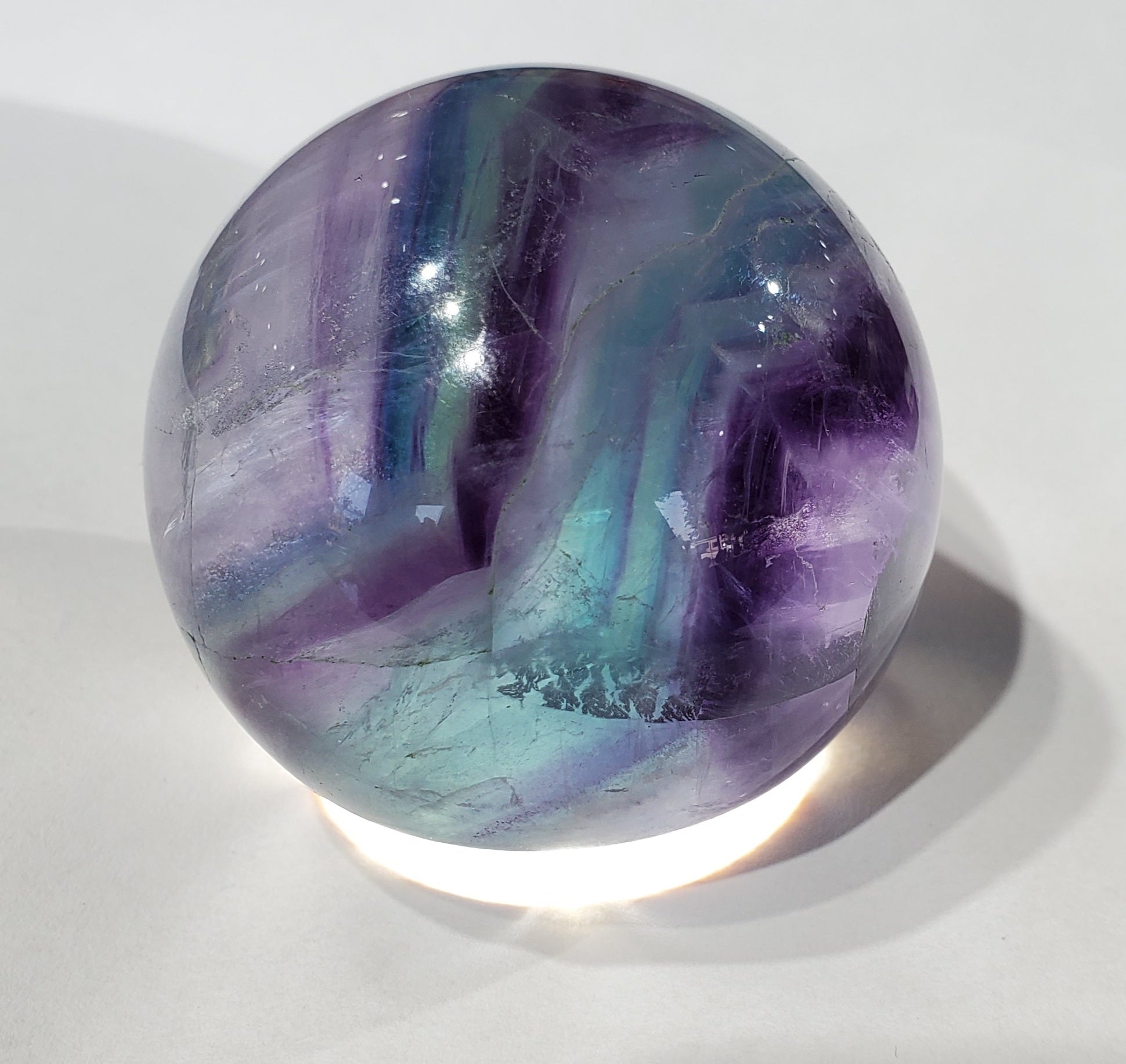 Rainbow Fluorite Sphere, China