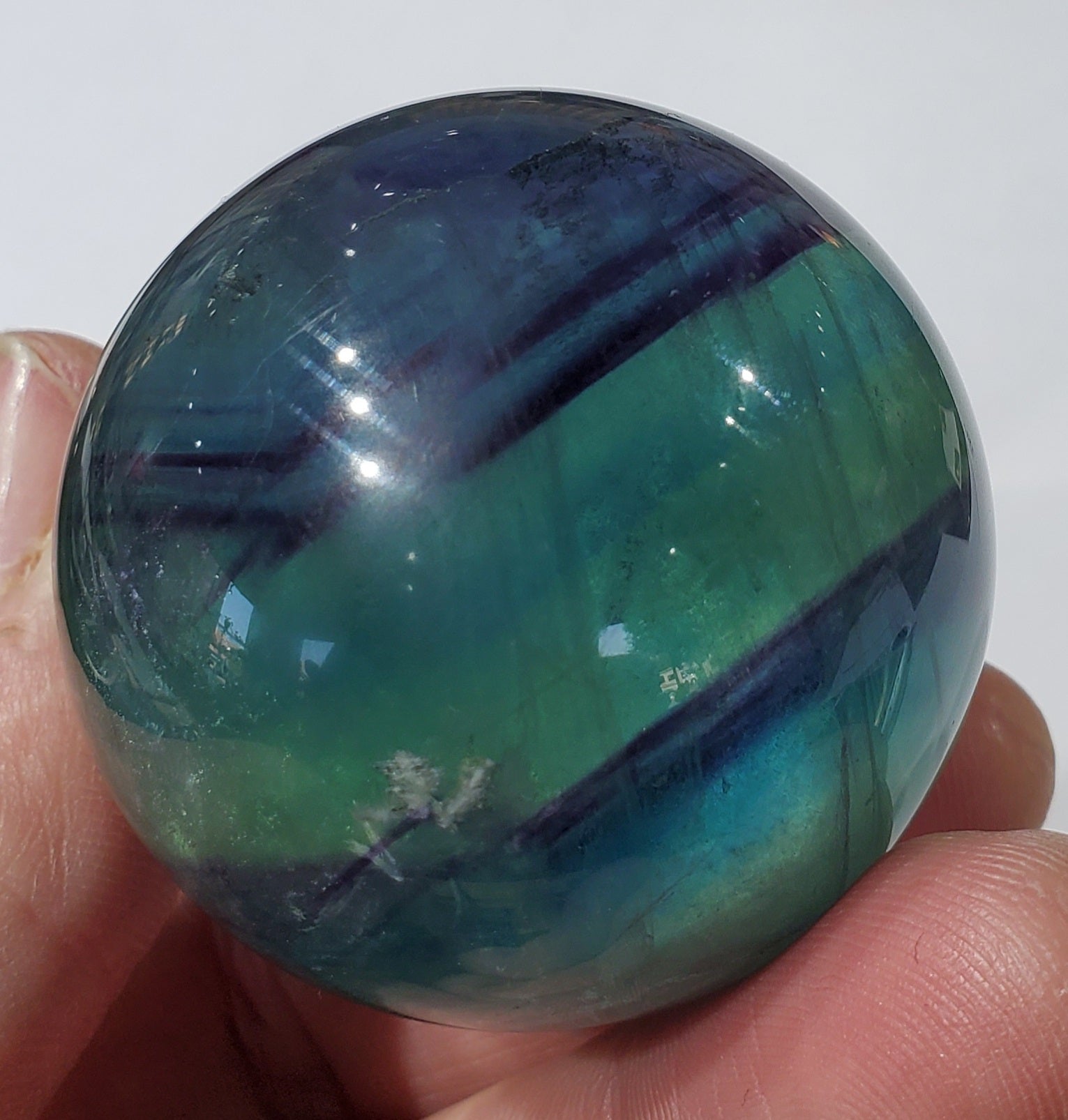 Rainbow Fluorite Sphere, China
