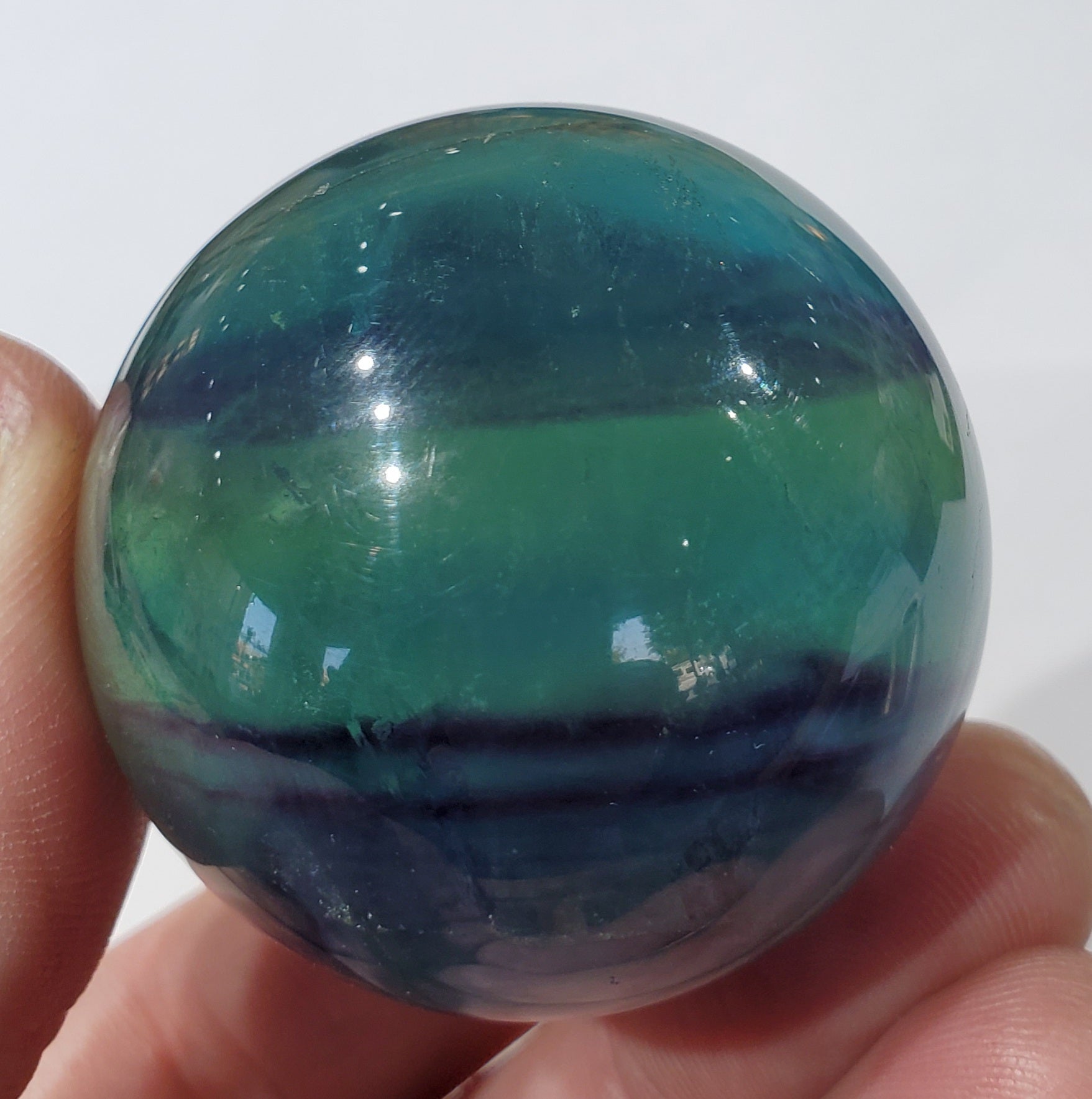 Rainbow Fluorite Sphere, China