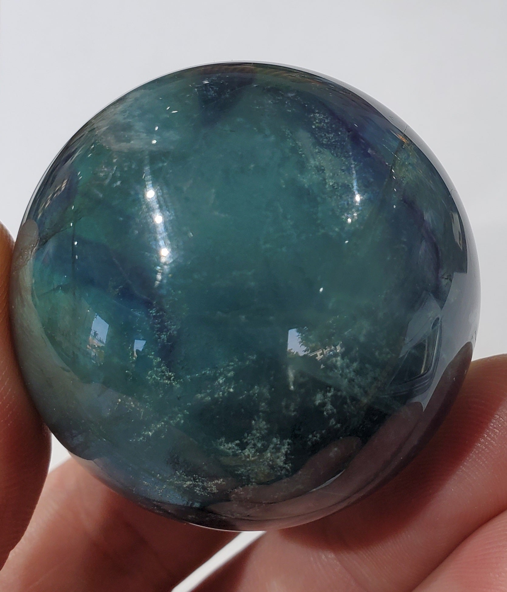Rainbow Fluorite Sphere, China