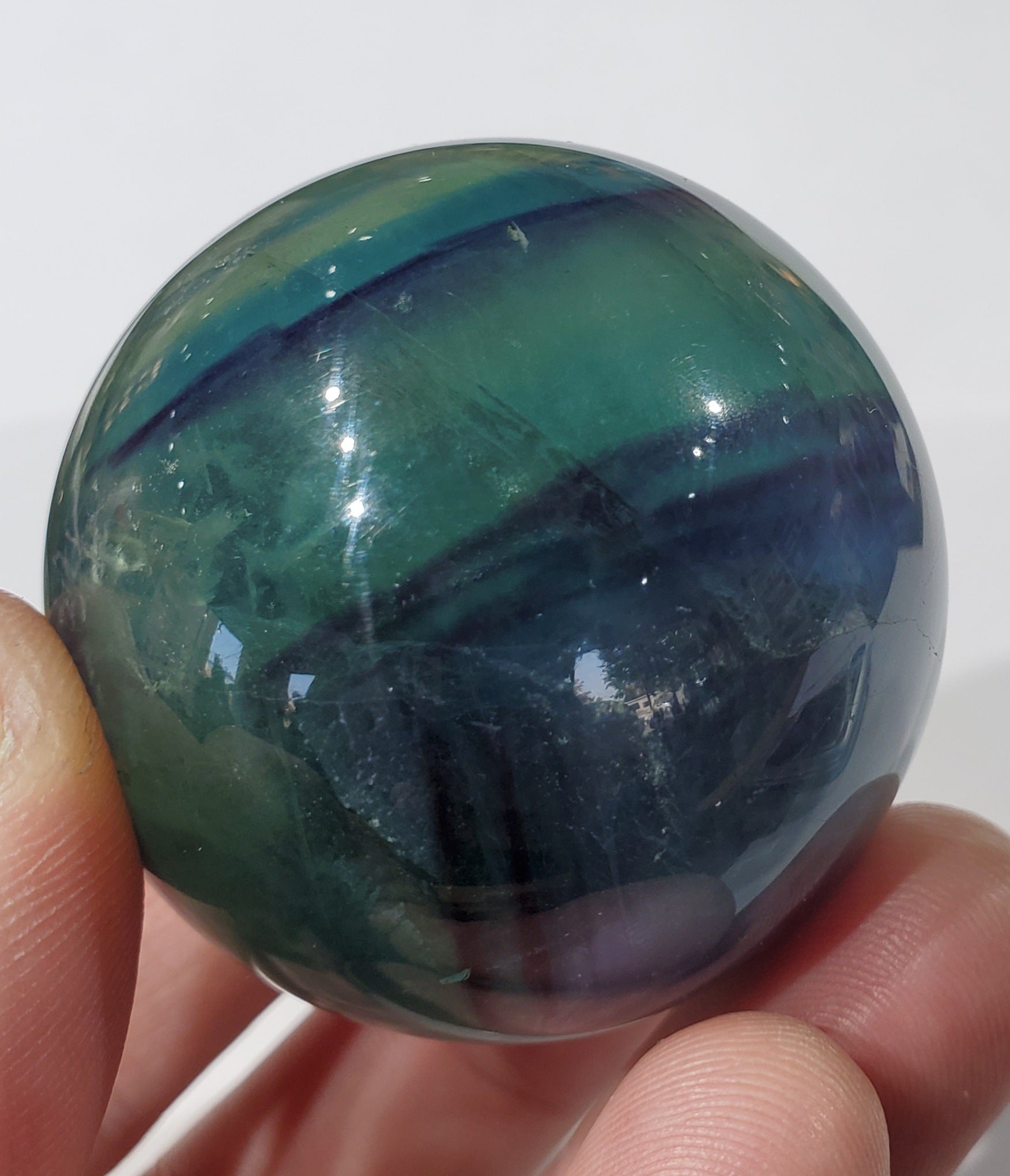 Rainbow Fluorite Sphere, China