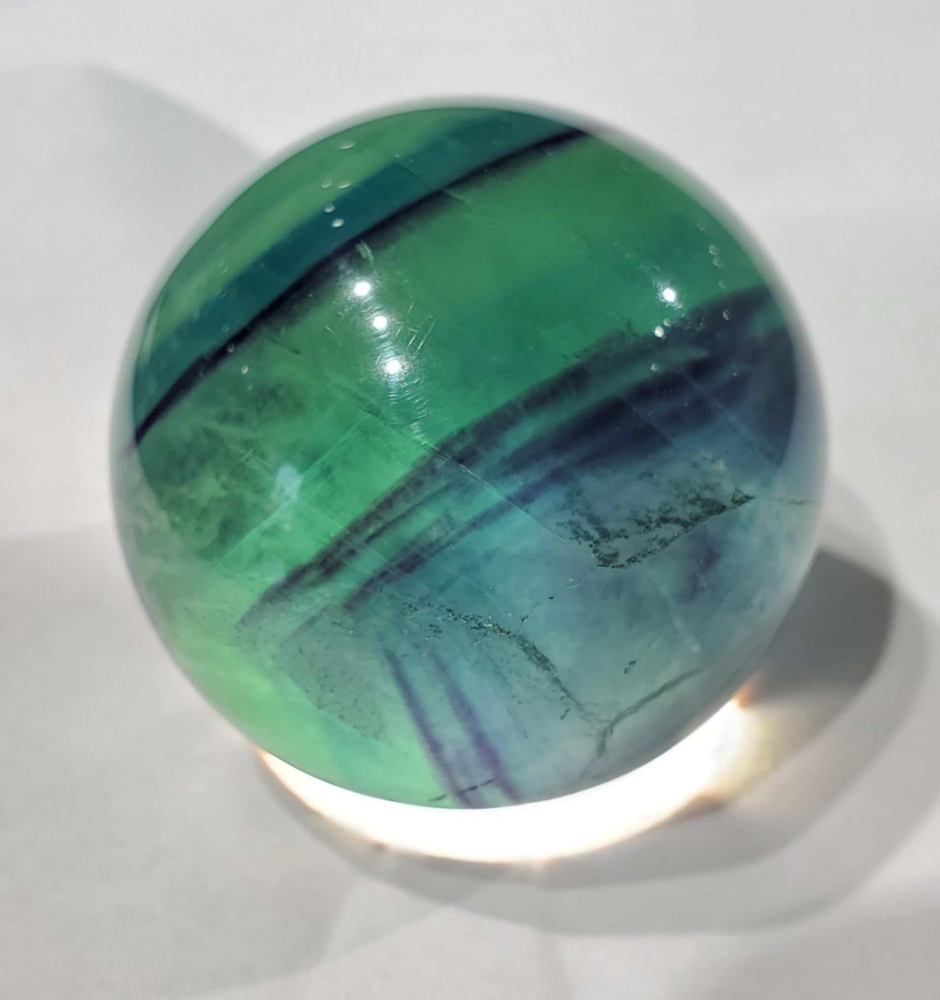 Rainbow Fluorite Sphere, China