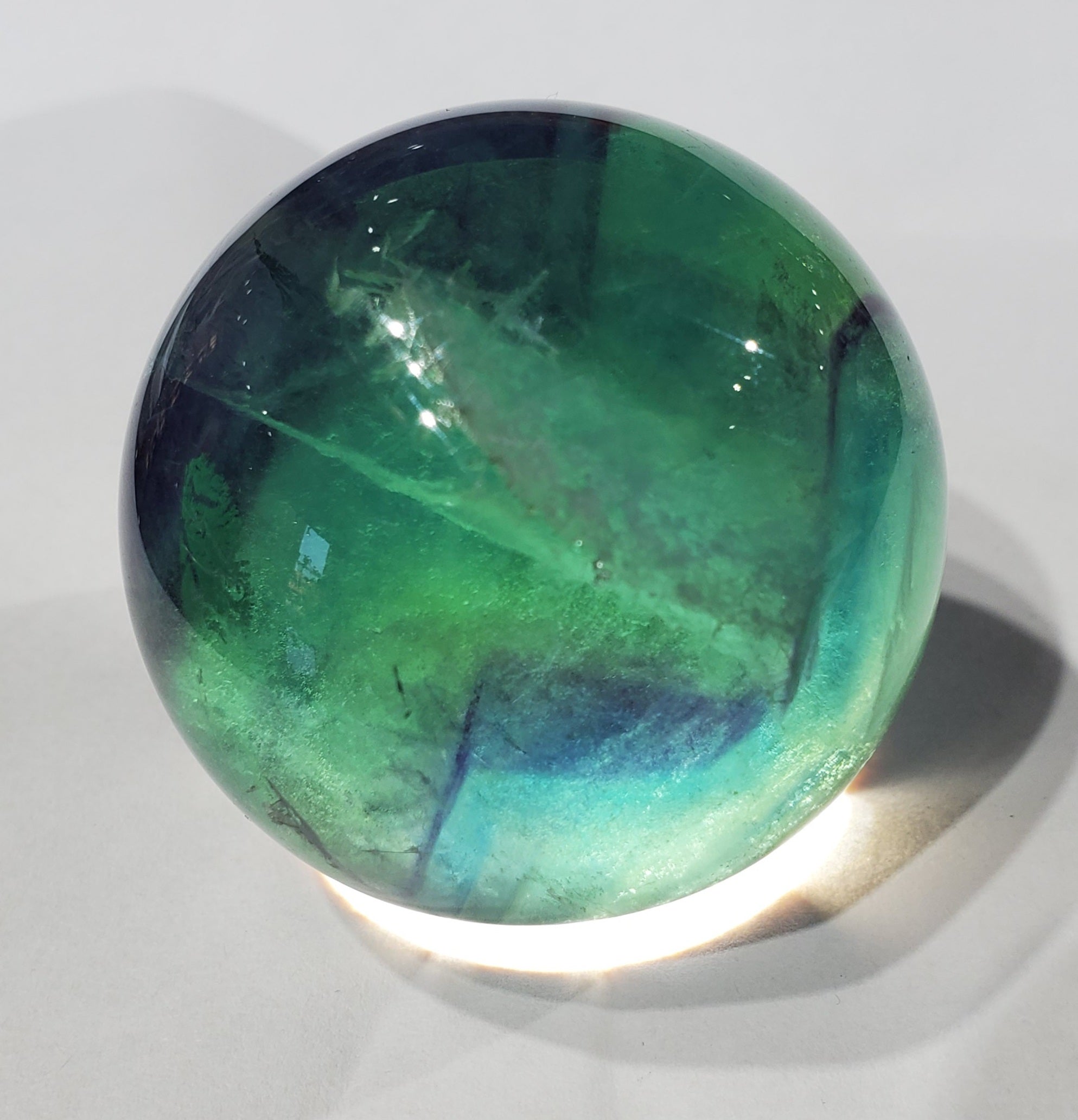 Rainbow Fluorite Sphere, China